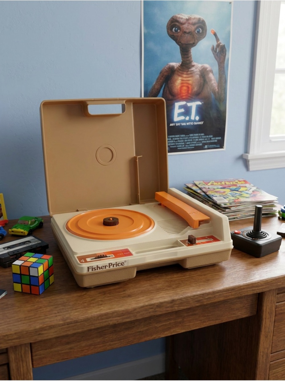 Vintage 1978 Fisher-Price Model 825 Portable Record Player - Working! Extras!